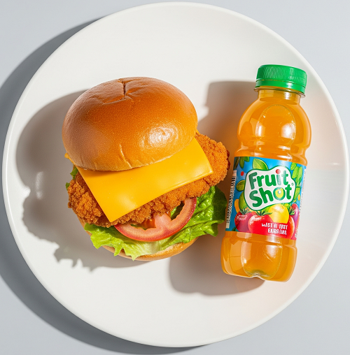 Kid's Chicken Strip Burger Meal 