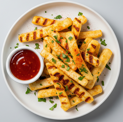 6 Pcs Halloumi Fries With Choice Of Sauce 